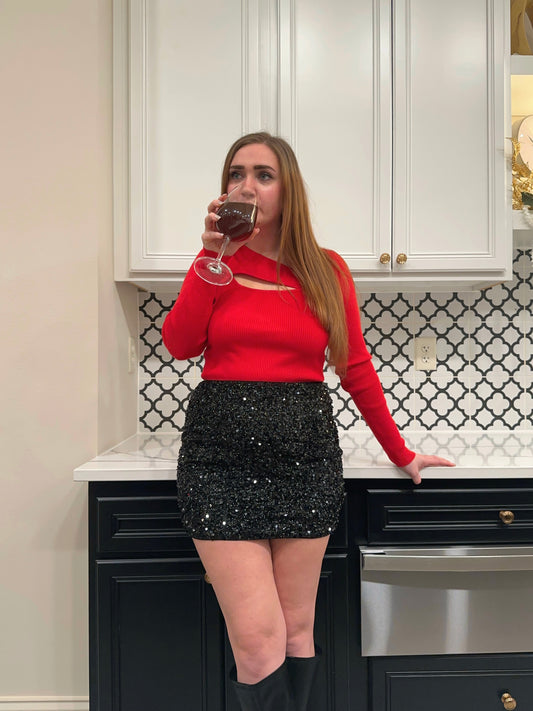 Born To Be Extra Sequin Skirt