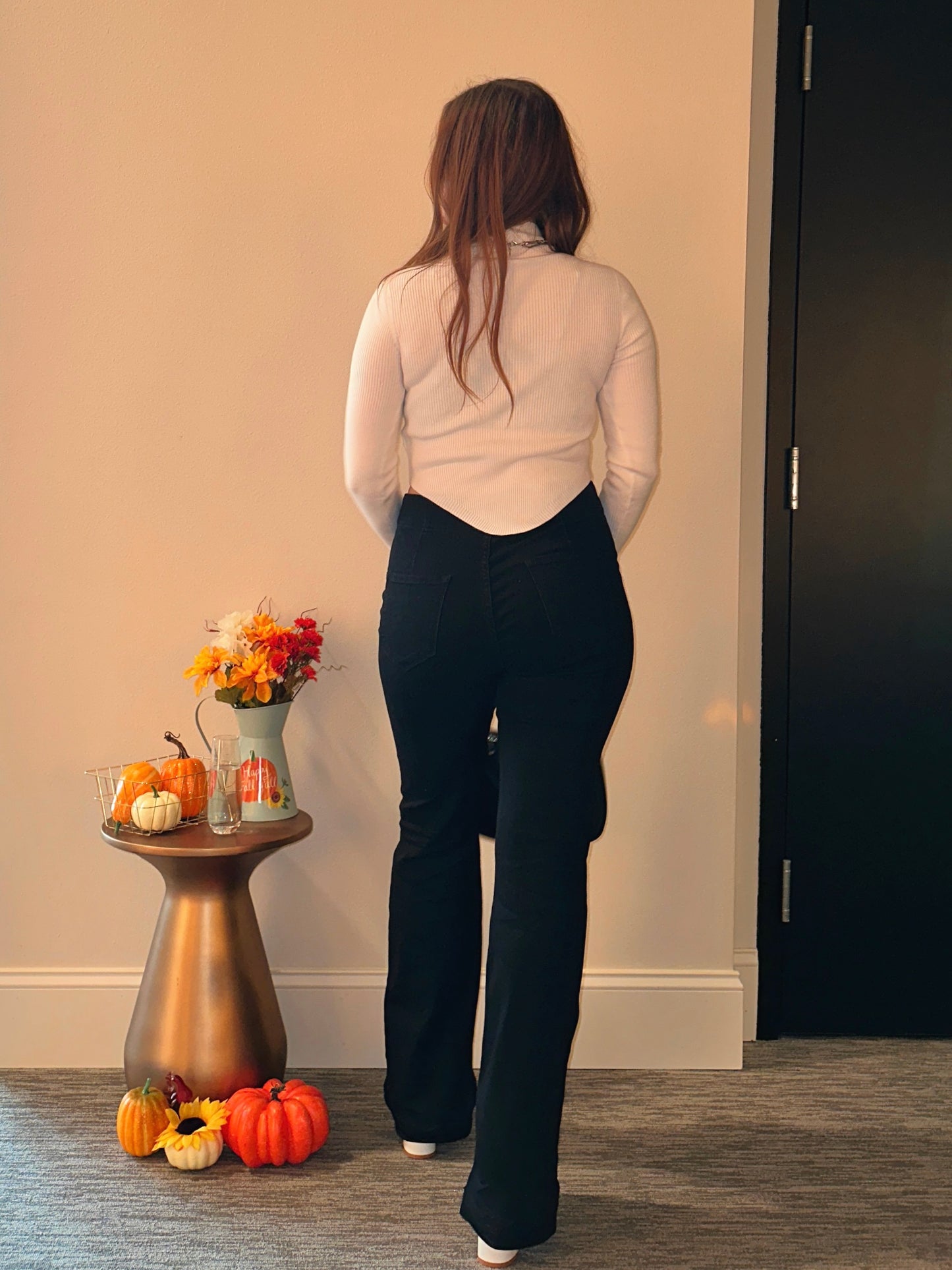 Roxanne Mock Neck Long Sleeve (White)