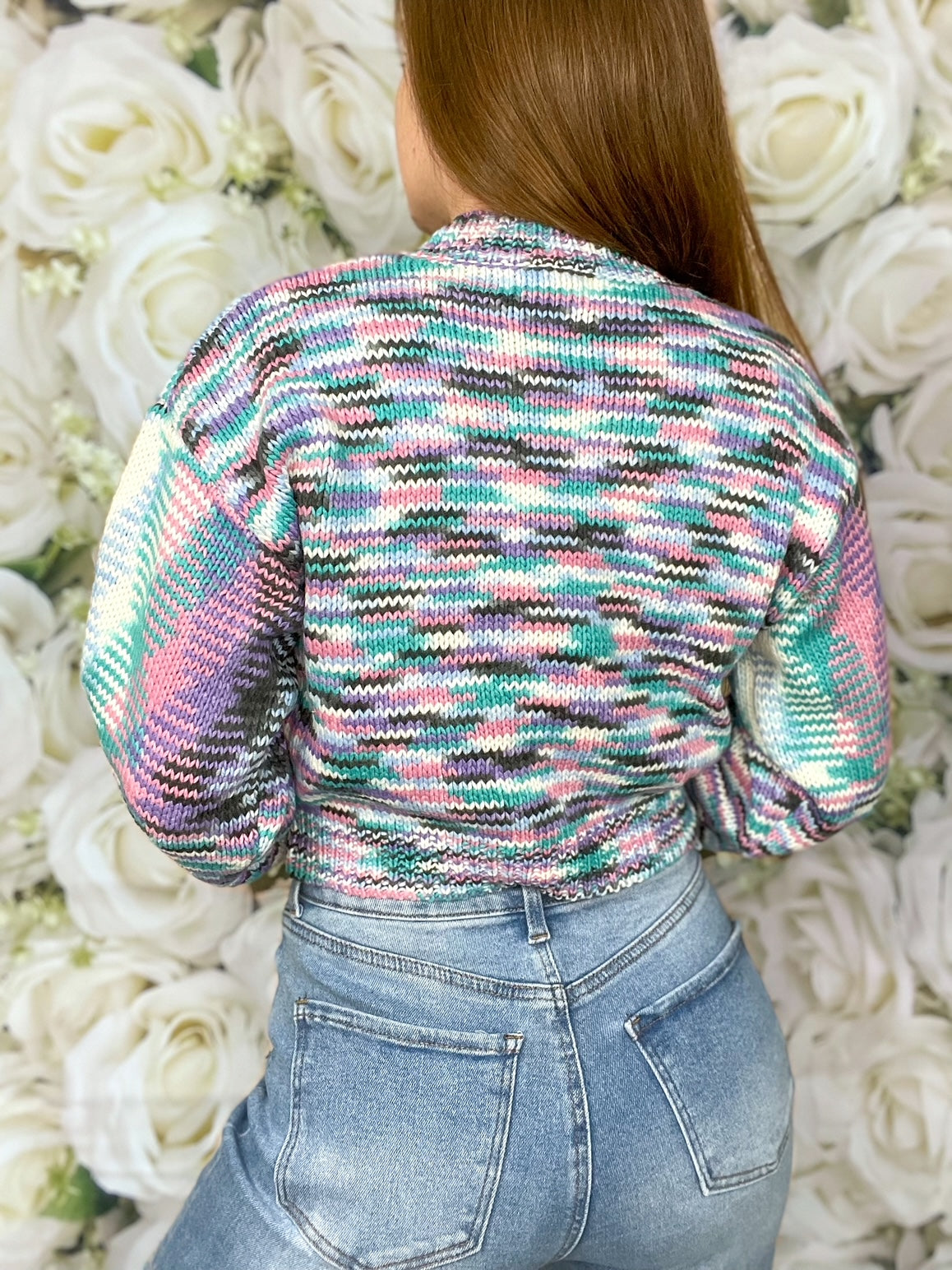 Emma Knit Crop Sweater (Multicolor)