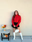 Ruby Cropped Turtleneck Sweater (Red)