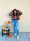 Check On Me Checkered Sweater (Brown)