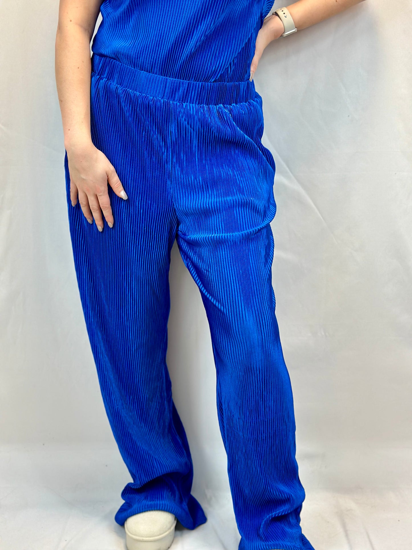 Elegant Era High Waisted Pleated Pants Set