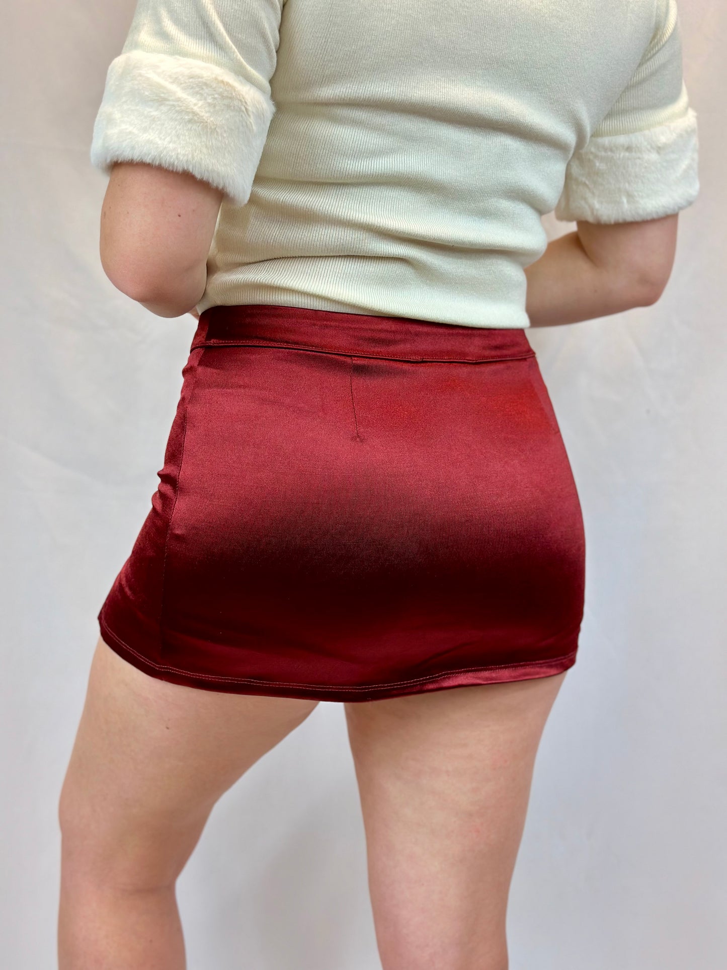 Stella Satin Mini Skort