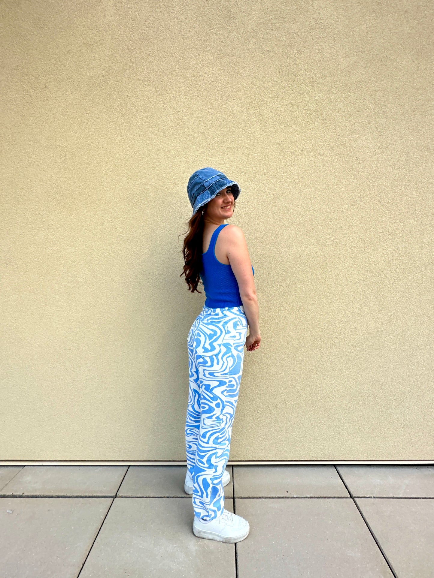 I'm So Wavy Wide Leg Pants (Blue)