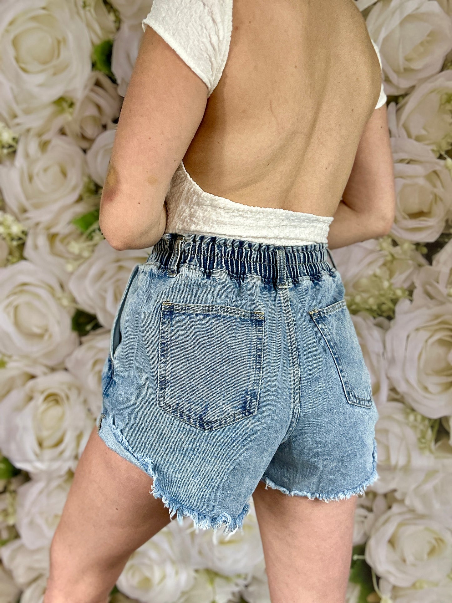 Skye Denim Shorts (Light Wash)