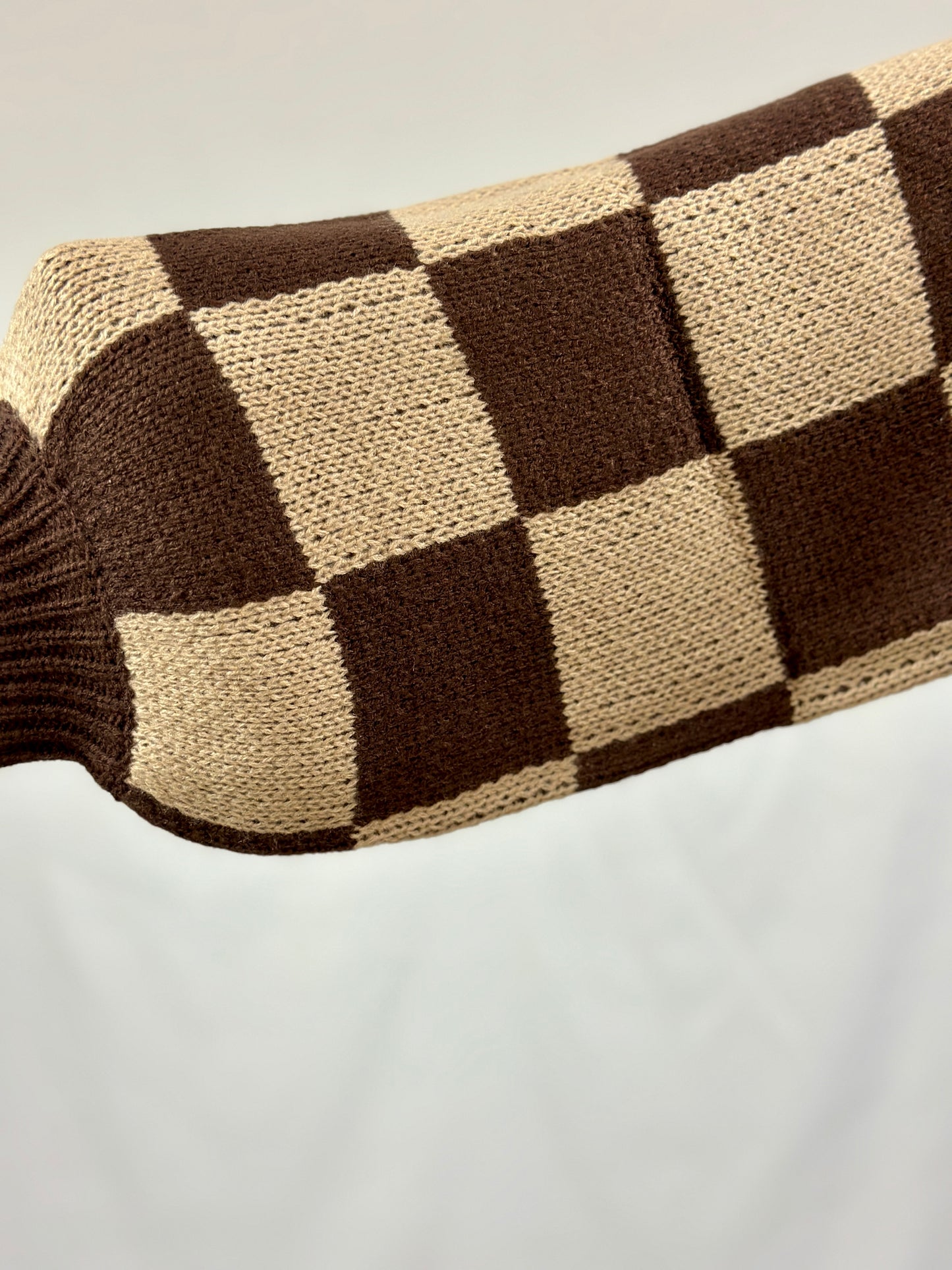 Check On Me Checkered Sweater (Brown)