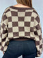 Check On Me Checkered Sweater (Brown)