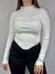 Roxanne Mock Neck Long Sleeve (White)