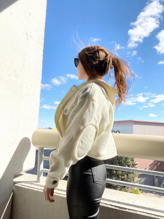 Next Adventure Fleece Hooded Jacket (Ivory)