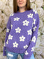 Flower Power Sweater (Purple)