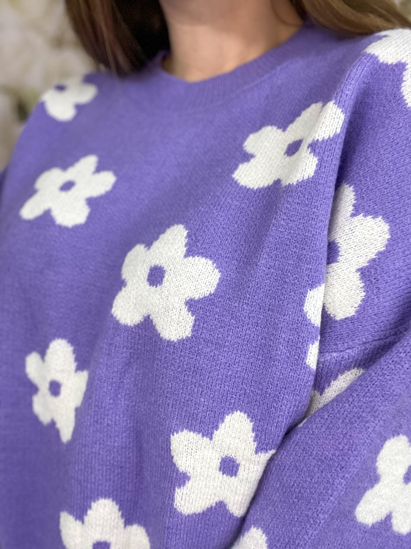 Flower Power Sweater (Purple)