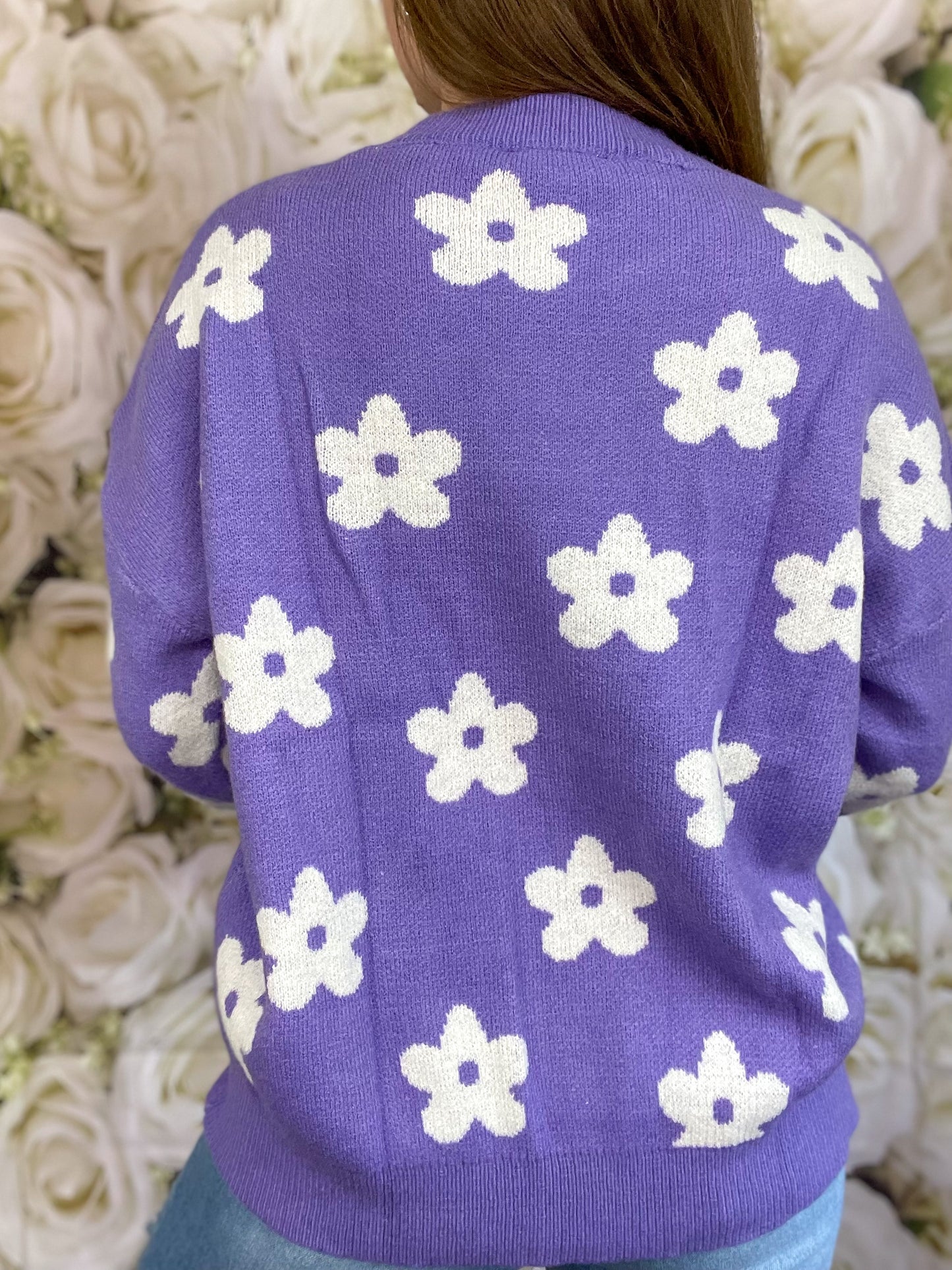 Flower Power Sweater (Purple)