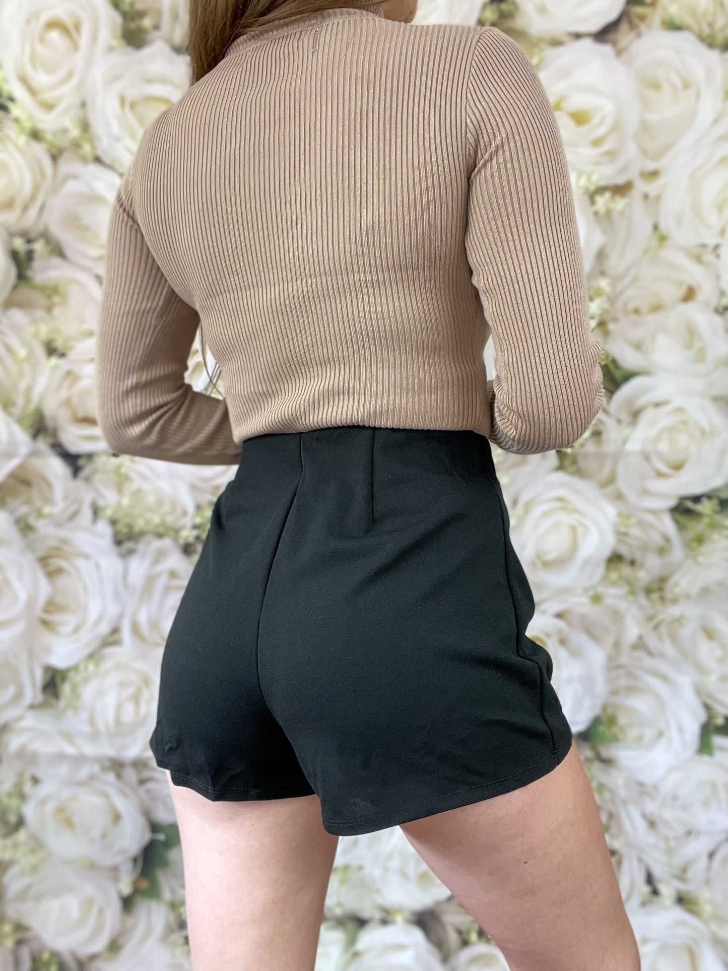 Serena Asymmetrical Skort (Black)