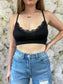 Daisy Lace Bralette (Black)