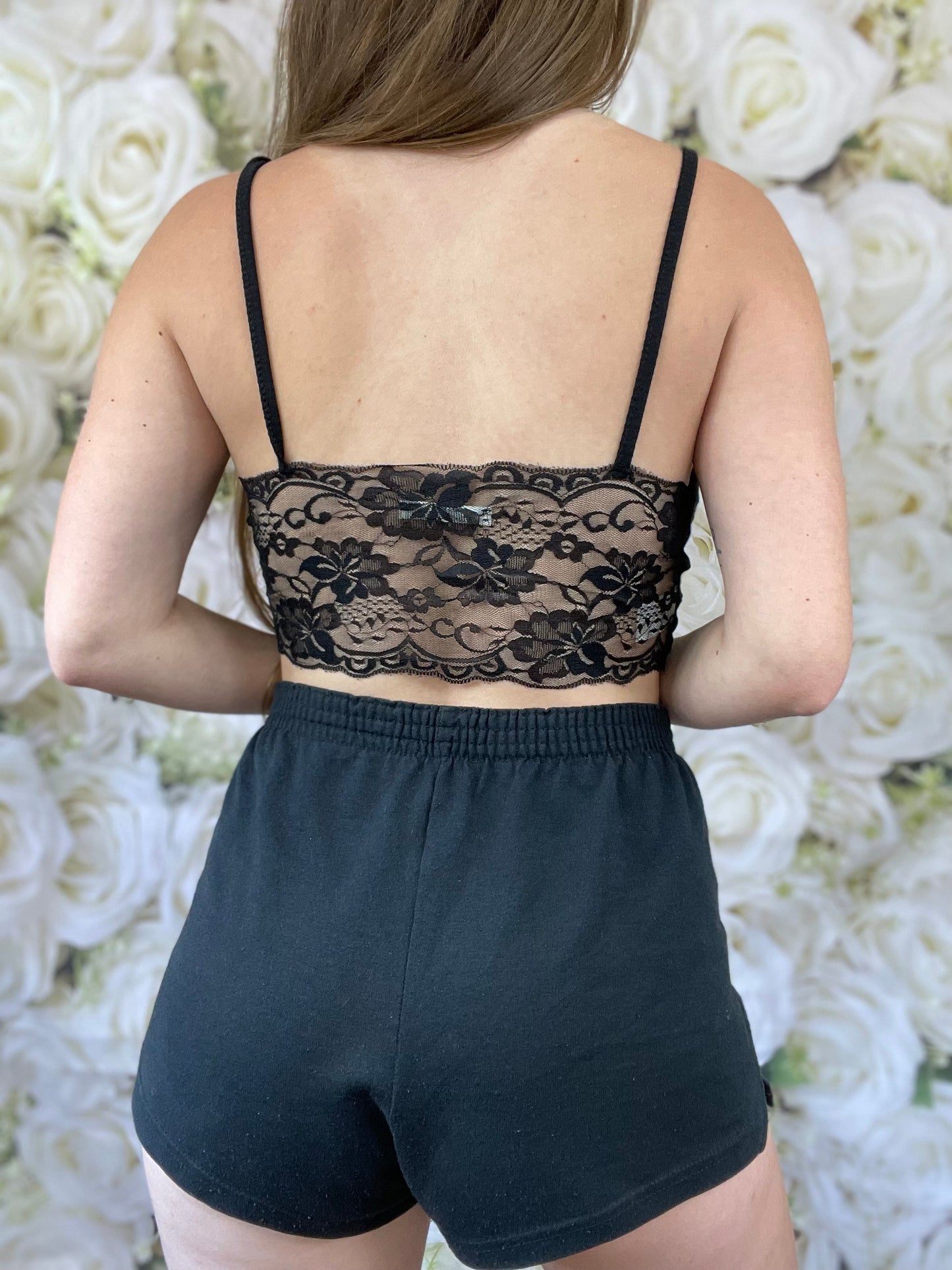 Daisy Lace Bralette (Black)