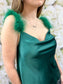 Too Chic For You Feather Top (Emerald)