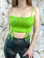 Shego Ruched Tank (Lime)